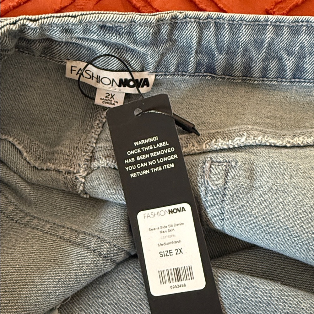 Denim Maxi Skirt - Picture 6 of 7
